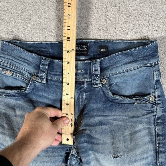 Buckle Black Women's Jeans Size 30s Fit No 9 Bootleg Distressed Grunge Destroyed - Picture 10 of 14